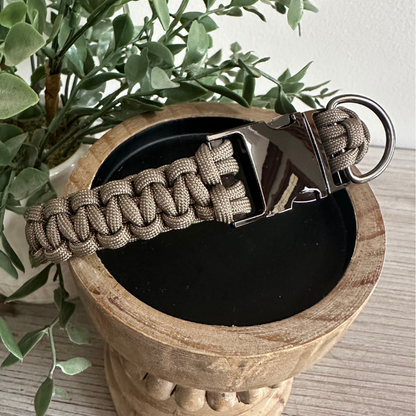 Cobra Braid in Tan - Handmade Dog Collar