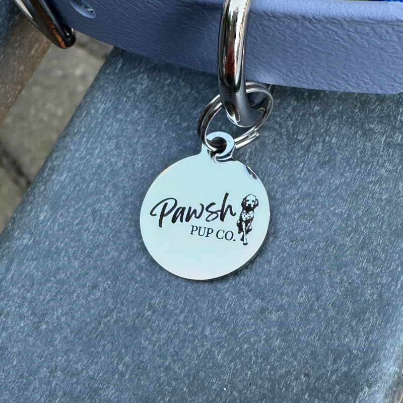 Coiled Charm Hand Braided Dog Collar in Royal Blue, Graphite, & White