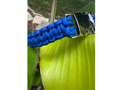 Cobra Braid in Royal Blue - Handmade Dog Collar