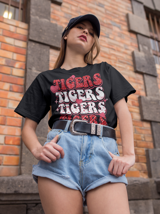 Valentine's Day Stacked Mascot Tigers